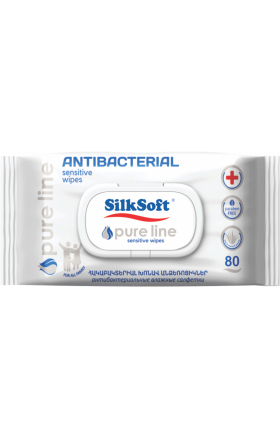 Салфетки влажные "Silk Soft" antibacterial pure line  80 шт.