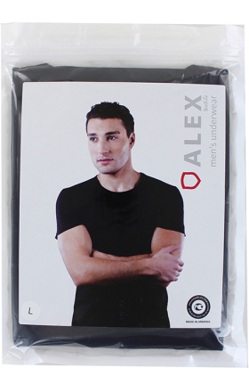 Շապիկ տղամարդու կարճաթև «Ալեքս» սև Լ