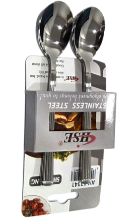 Tea spoon, striped, 6 pcs, AV-13341