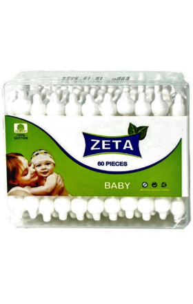 Բամբակյա փայտիկներ «Zeta» մանկական 60հատ