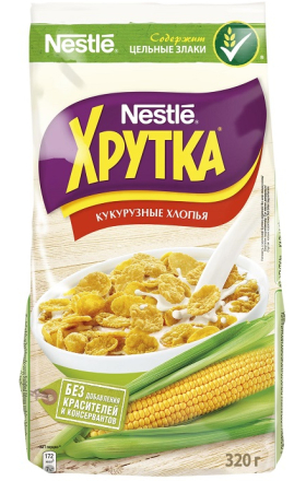Փաթիլներ եգիպտացորենի «Nestle Хрутка» 320գ