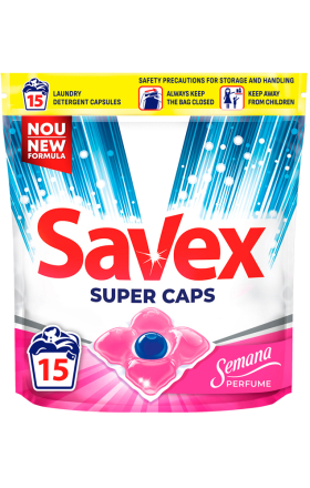 Капсулы для стирки "Savex Super Caps Semana Perfume" 15 шт Цветной