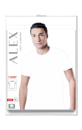 Мужская футболка с коротким рукавом "Alex", белая 2XL