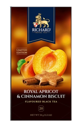 Թեյ սև «Richard» Ռոյալ, ծիրան-դարչ.թխվ. 20հատ