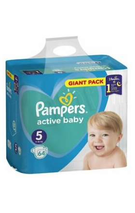 Подгузники "Pampers Active Baby" Nº5 11-16кг, 64шт.