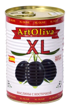 Black olives with pit "XL" 390g
