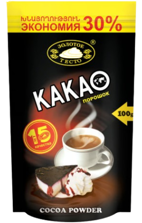 Կակաոյի փոշի «Золотое Тесто» 100գ